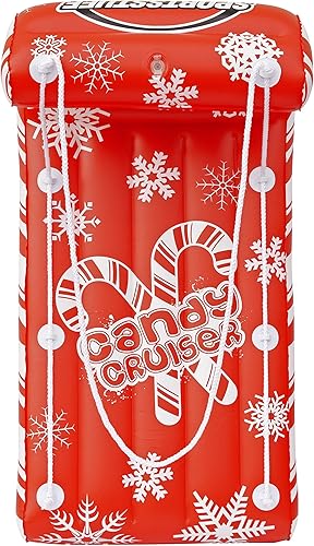 Miniatura 2 de SPORTSSTUFF CANDY CRUISER - Tubo de nieve rojo, 51 x 24 pulgadas.