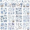 BBTO 12 Sheets Rub on Transfers for Crafts and Furniture Rub on Transfer Stickers Decals for Wood DIY Paper Home Decor, 5.5 x 5.7 InchVivid Flower