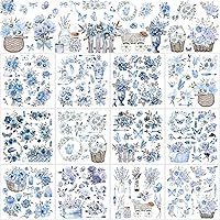 Vista 10 de BBTO 12 hojas de transferencias por frotado para manualidades y muebles, calcomanías de transferencia por frotado para madera, papel de bricolaje