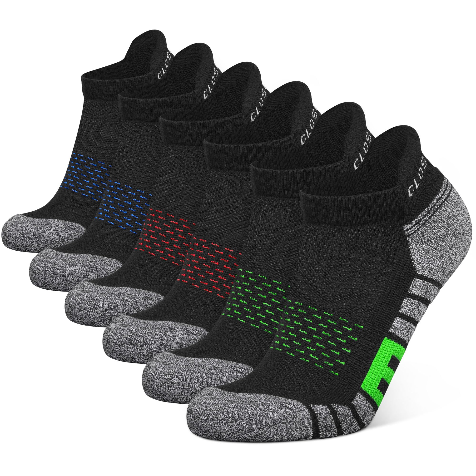 Closemate 6 Pares Calcetines Tobilleros Deportivos Running Hombre Mujer Cortos Atlético Acolchados Algodon Antideslizantes Low Cut Transpirables Calcetines