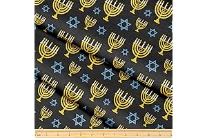 Hanukkah Fabric by the Yard: Decorative Fabric for Festive Creations