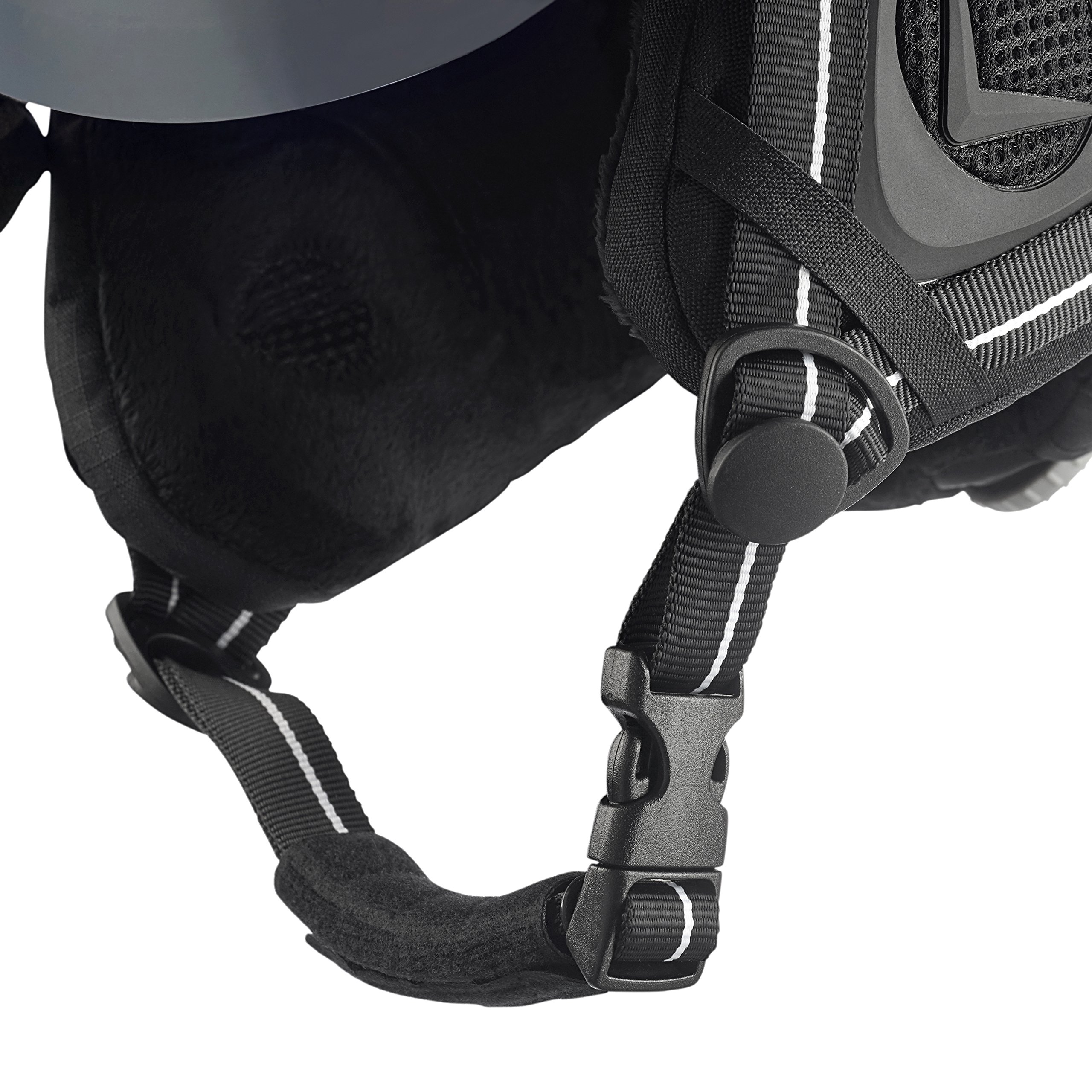 BLACK CREVICE Casco de esquí Silvretta I Casco esquí con Visera en Estilo piloto I I Casco esquí Unisex I Casco de esquí de policarbonato Transpirable I Talla Ajustable
