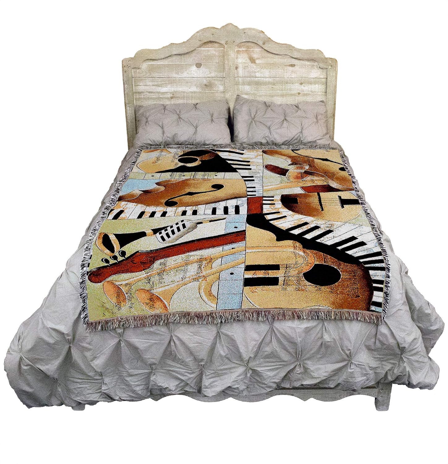 Pure Country Weavers Jazz Medley I Blanket - Tom Grijalva - Music Dance Gift Tapestry Throw Woven from Cotton - Made in the USA (72x54)