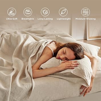 Bedsure Get A Free Cooling Sheet Set When You Purchase Linen Sheets