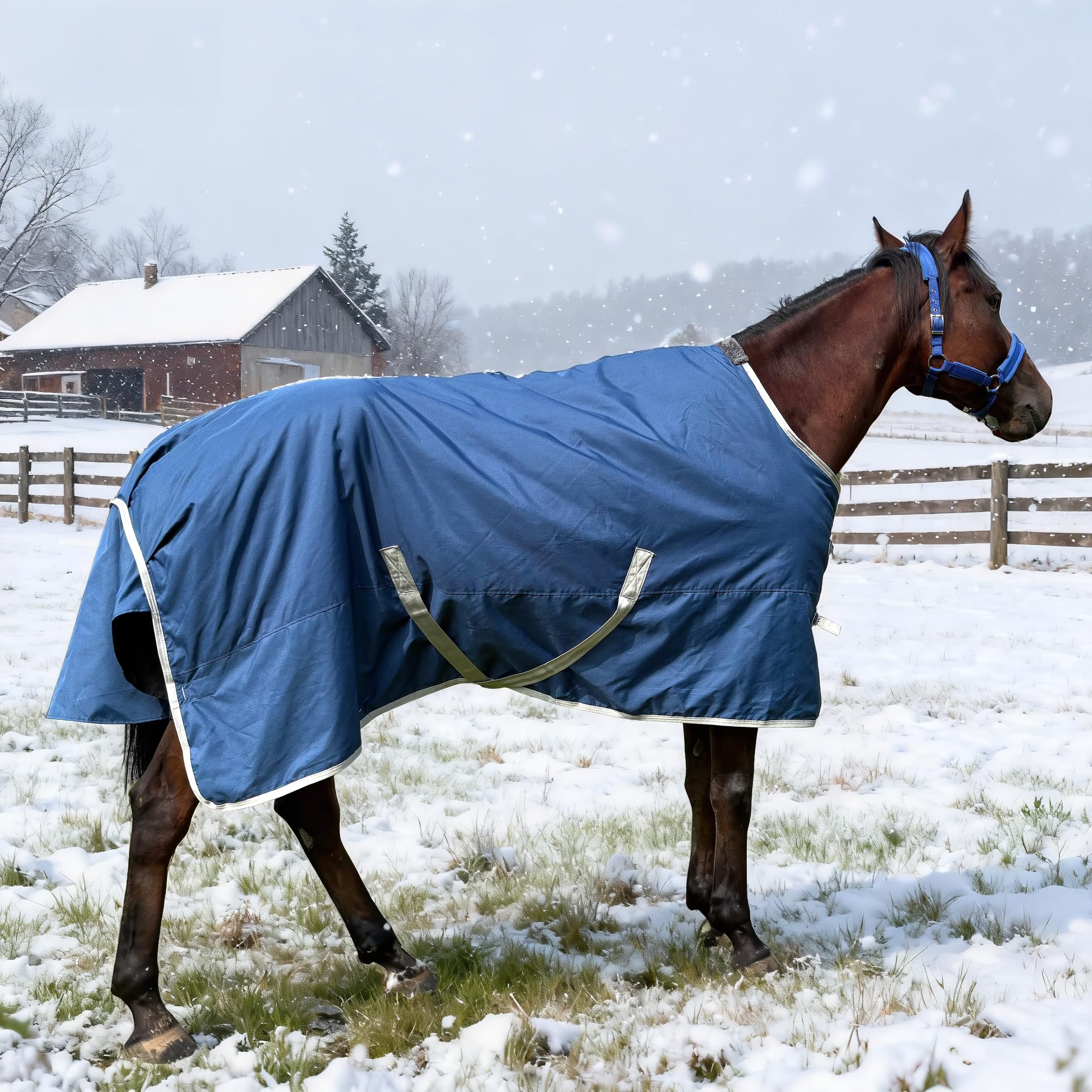 Amazon.com : Winter 1200D Premium Turnout Horse Blanket,Medium