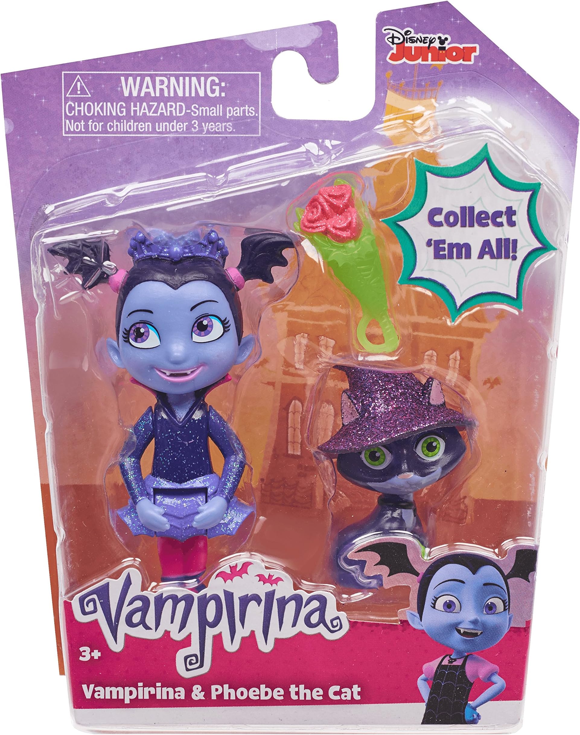 Vampirina Best Ghoul Friends Vee & Phoebe Cat Figure Toy, Multicolor