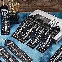 Vista 7 de Tigeen 100 cintas de premio Black Star Performer con mención honorífica con tarjeta de evento y cuerda de participación de medalla de premio