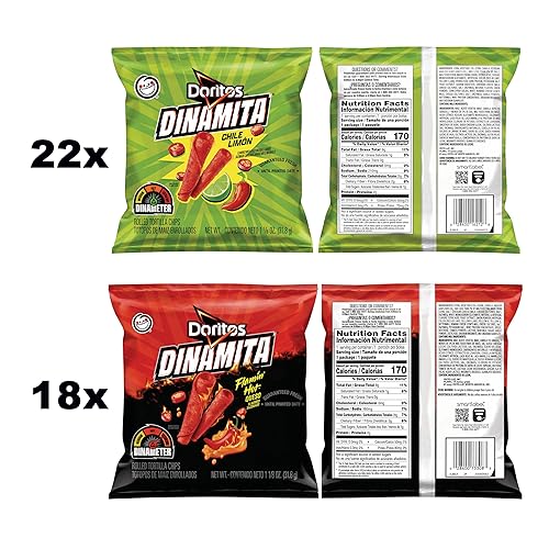 Vista 22 de Doritos - Chips de tortilla sabor Flamin' Hot Nacho,40 paquetes de 1 onza
