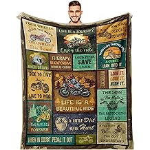 JUCIPAY Motorcycle Gifts for Men, Motorcycle Blanket 60"x50", Best Gift for Motorcycle Riders/Lovers/Enthusiasts