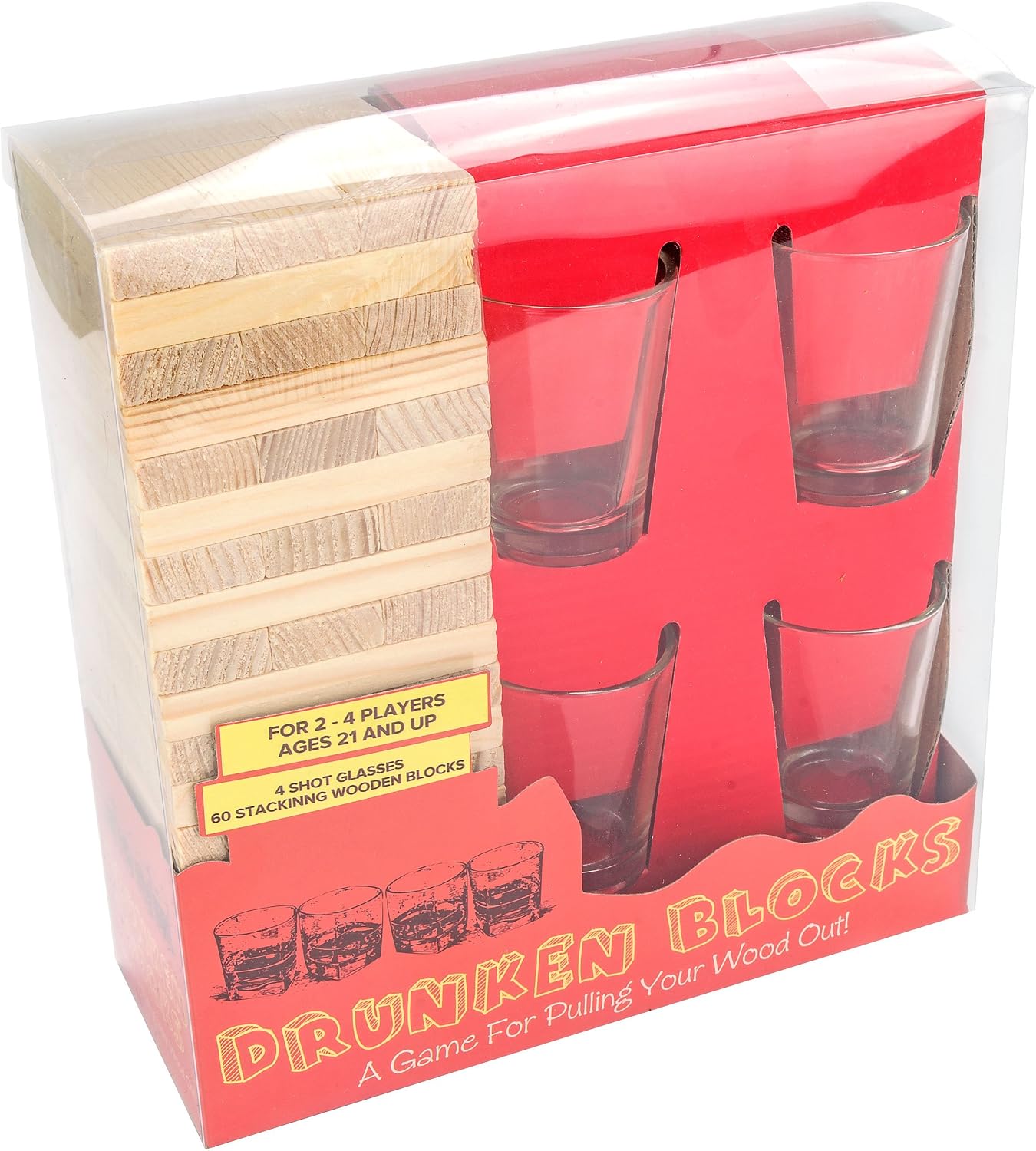 Fairly Odd Novelties Dunken Blocks Shot Glass Drinking Game, A Tower Of Fun!.