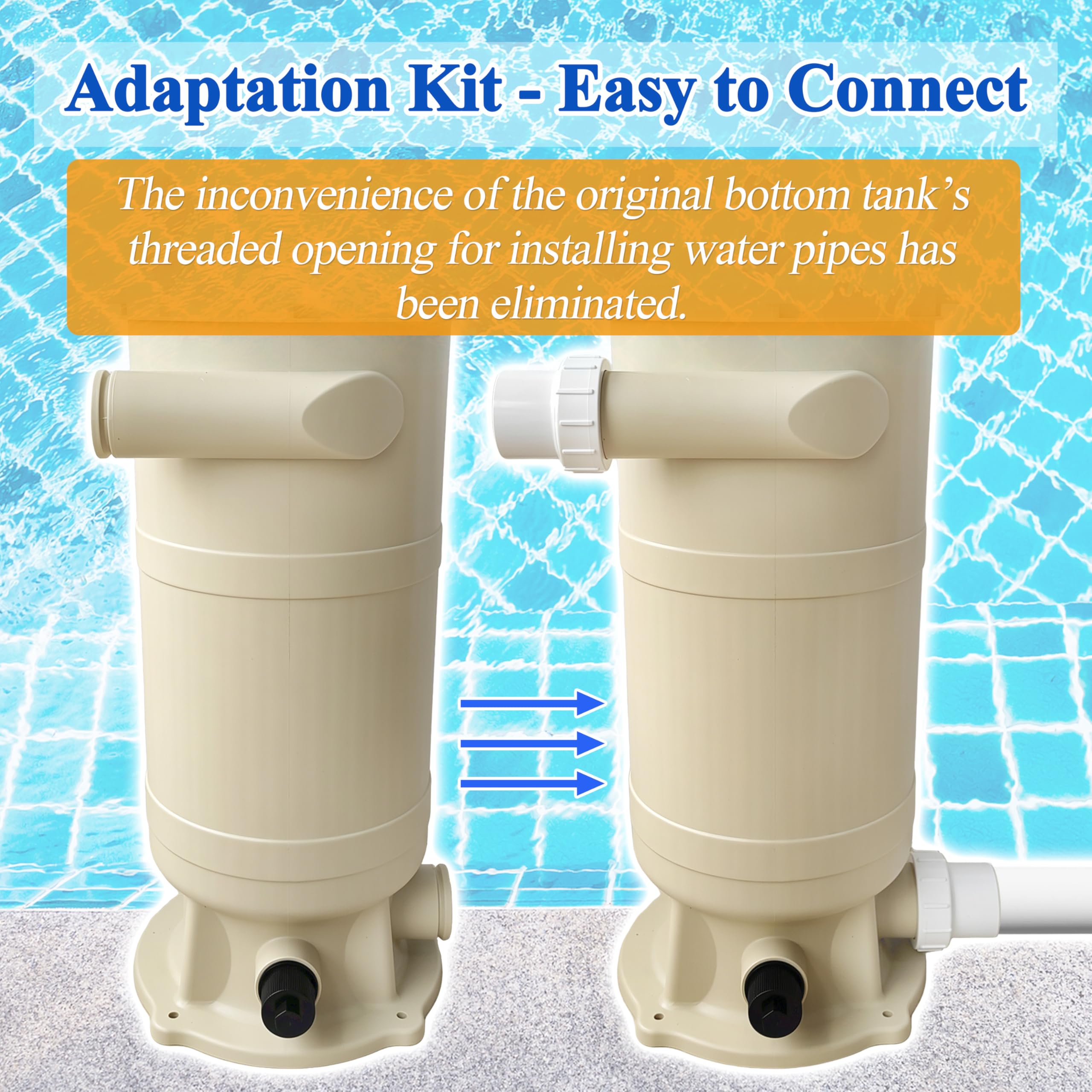 178733Z - Kit de unión adaptador de repuesto para filtro de cartucho PosiClear y CC RP, mitad roscada, pieza de repuesto