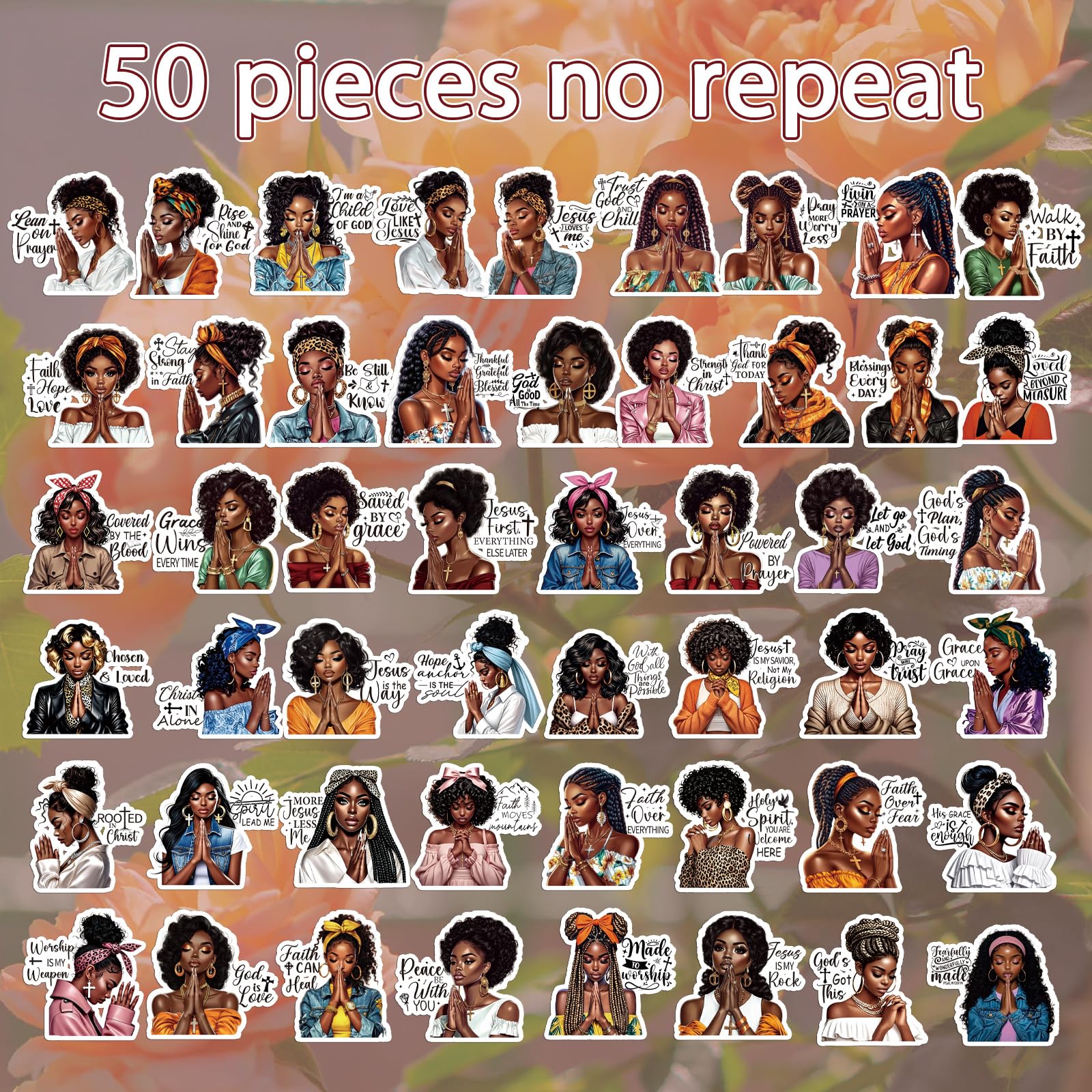 A collection of Vemfare's inspirational Black Women stickers, showcasing their vibrant designs for personalization.
