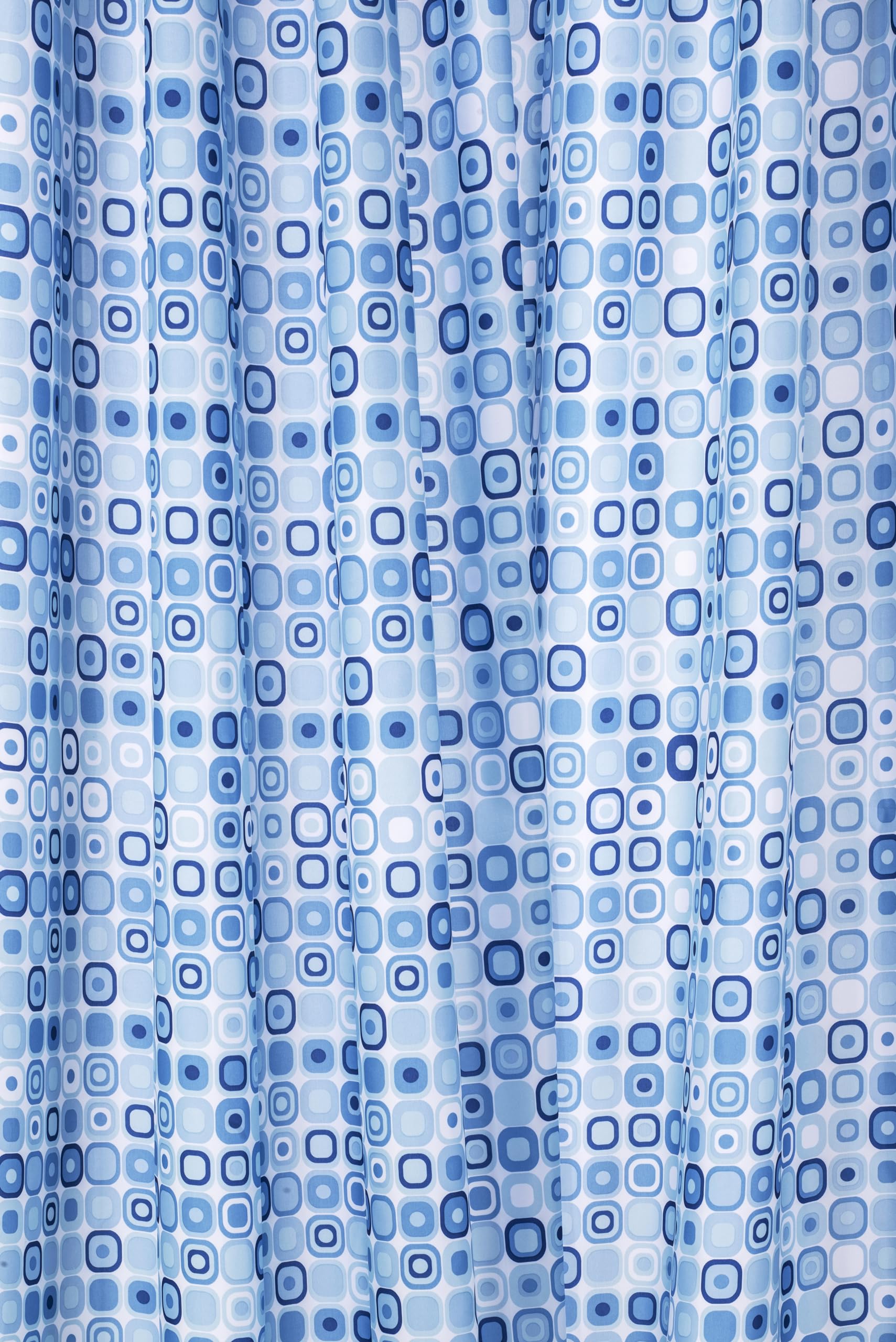 Croydex Geo Mosaic Water-Resistant Textile Shower Curtain, 1800 x 1800mm