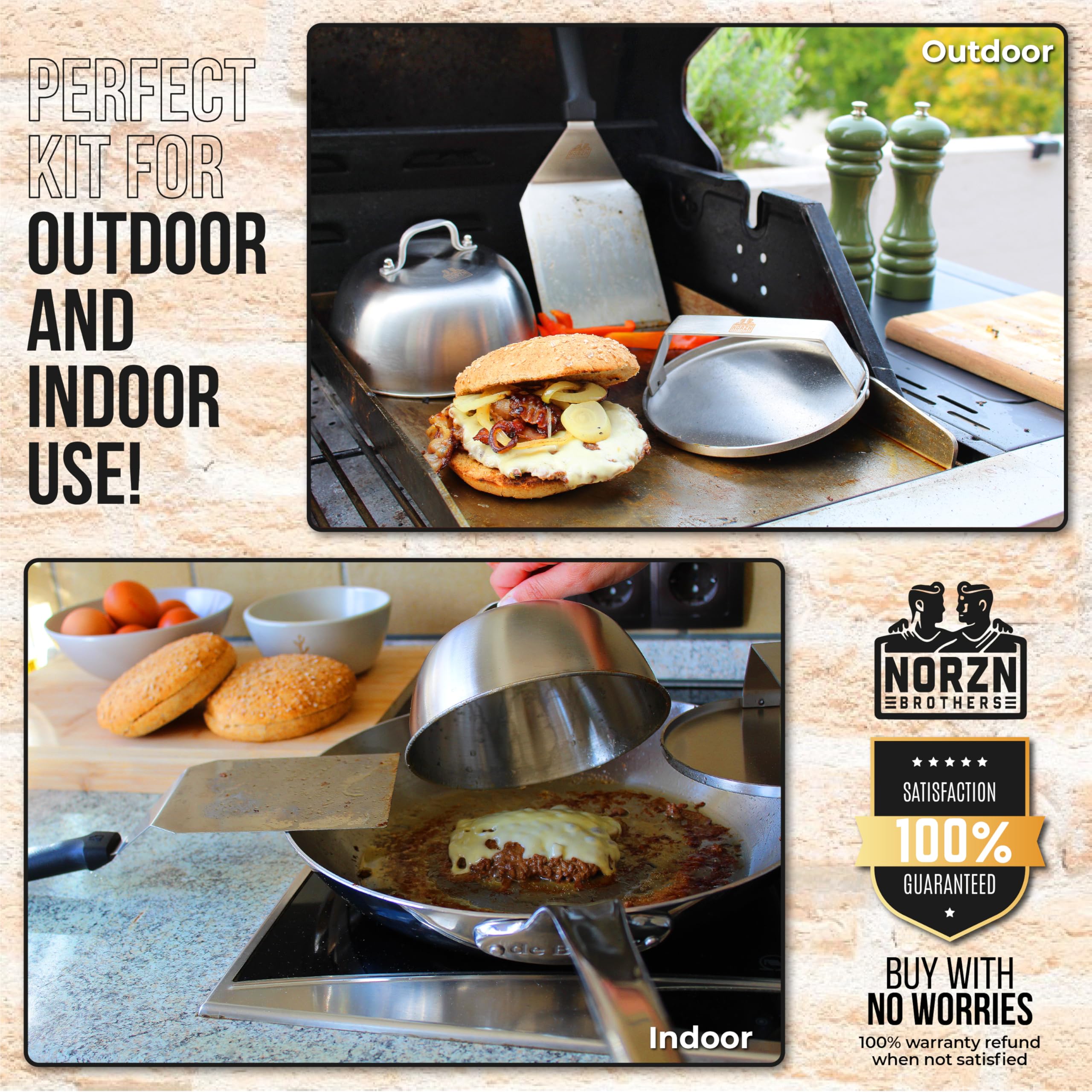 Presse à Hamburger Ronde, En Acier Inoxydable, Presse à Hamburger Lisse