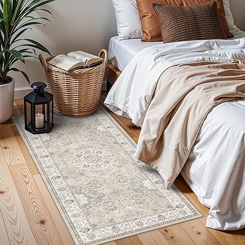 Miniatura 660 de Alfombra lavable para pasillo y de cocina, alfombra de entrada, vintage, suave para el suelo, alfombra antideslizante para interiores, para baño