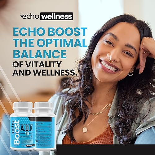 Miniatura 3 de Echo Wellness ADK 10 90 ct 3 meses suplemento de suministro  Vitaminas A, D3 y K2  Potente 10000 UI de vitamina D3 con vitamina A Plus K2 para la