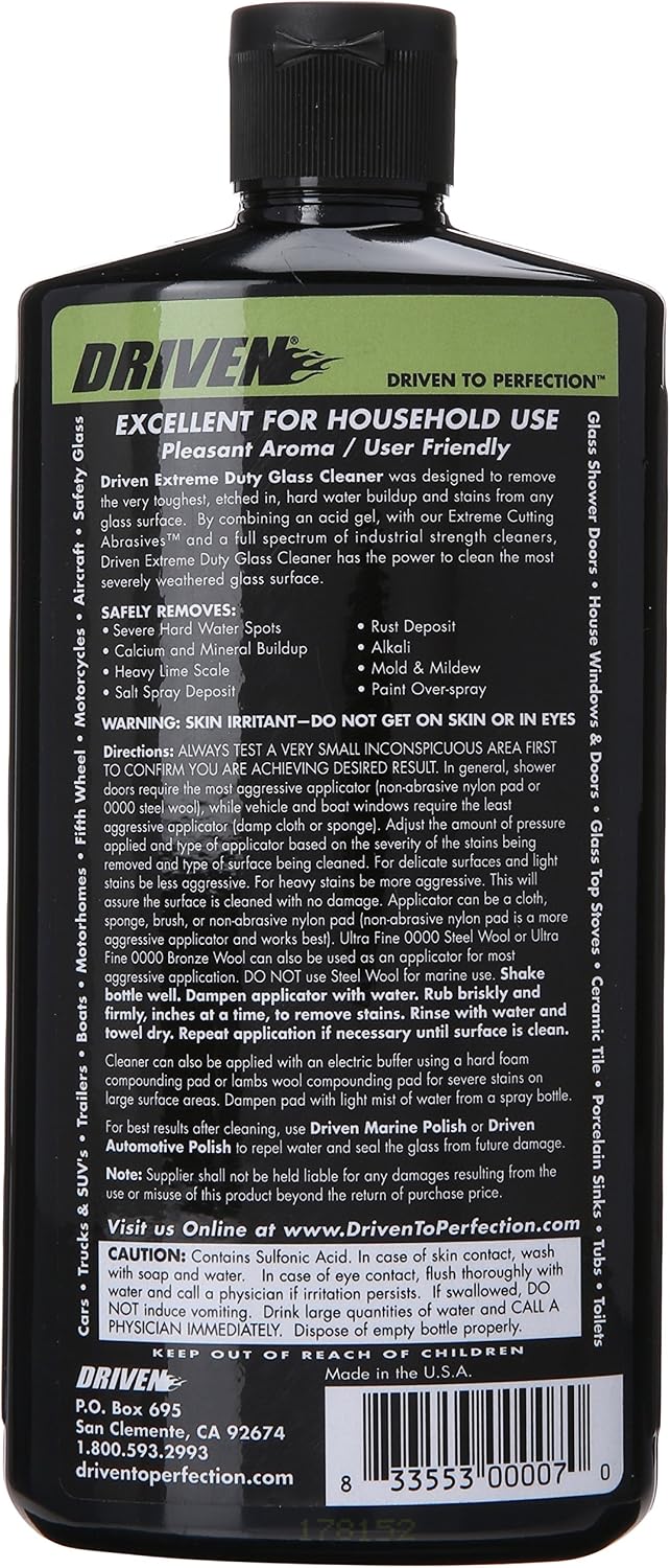 Driven Extreme Duty Glass Cleaner, 16 oz Bottle