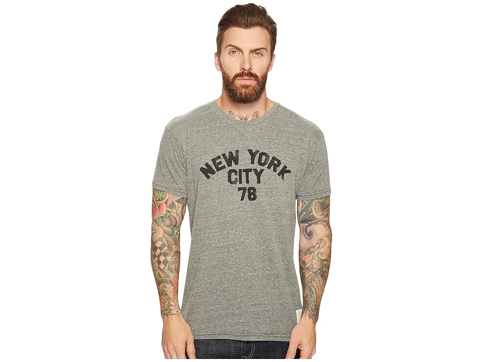 

The Original Retro Brand New York City 1978 Vintage Tri-Blend T-Shirt (Streaky Grey) Men's T Shirt