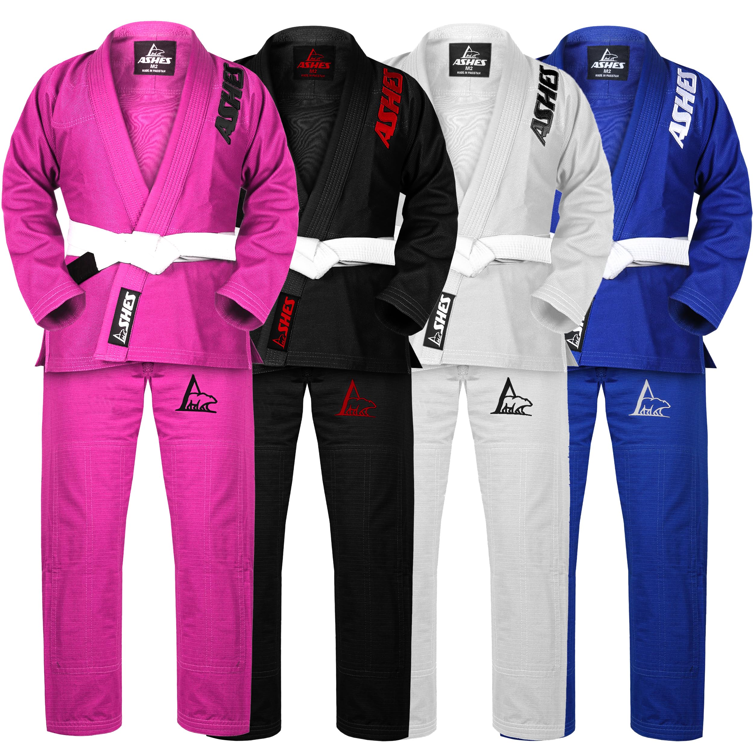 Ashes Unisex Kids Pink Sports Ibjjf Ultra Light Bjj Brazilian Jiu Jitsu Gi For Kids With Preshrunk Fabric And Free Belt, M3