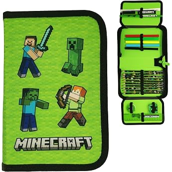 Minecraft Children's Pencil Case Pencil Case Pencil Case School Pencil Pencil Case Filled Stationery Steve Alex Alex Steve
