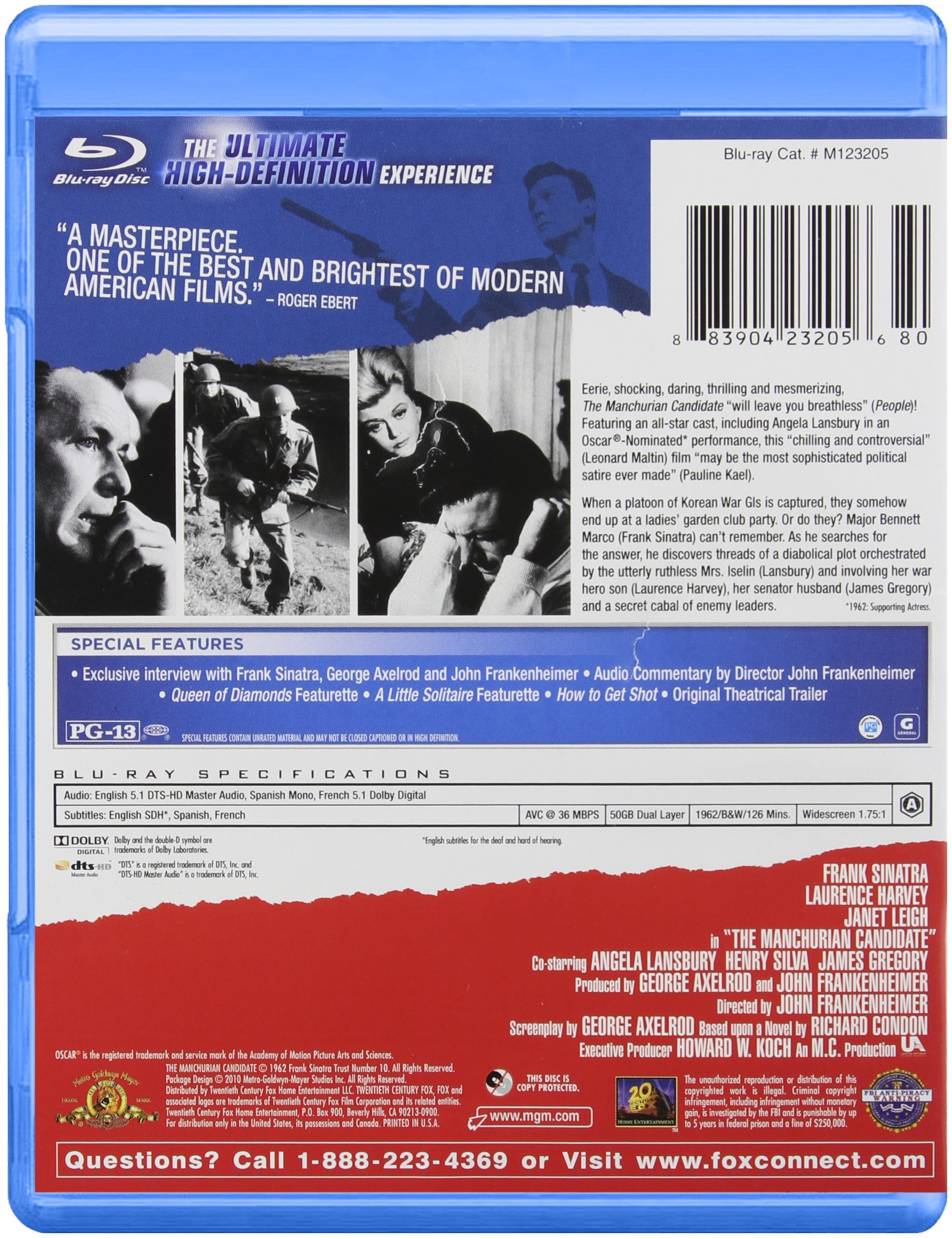 The Manchurian Candidate Blu Ray 1962 Us Import Desertcart