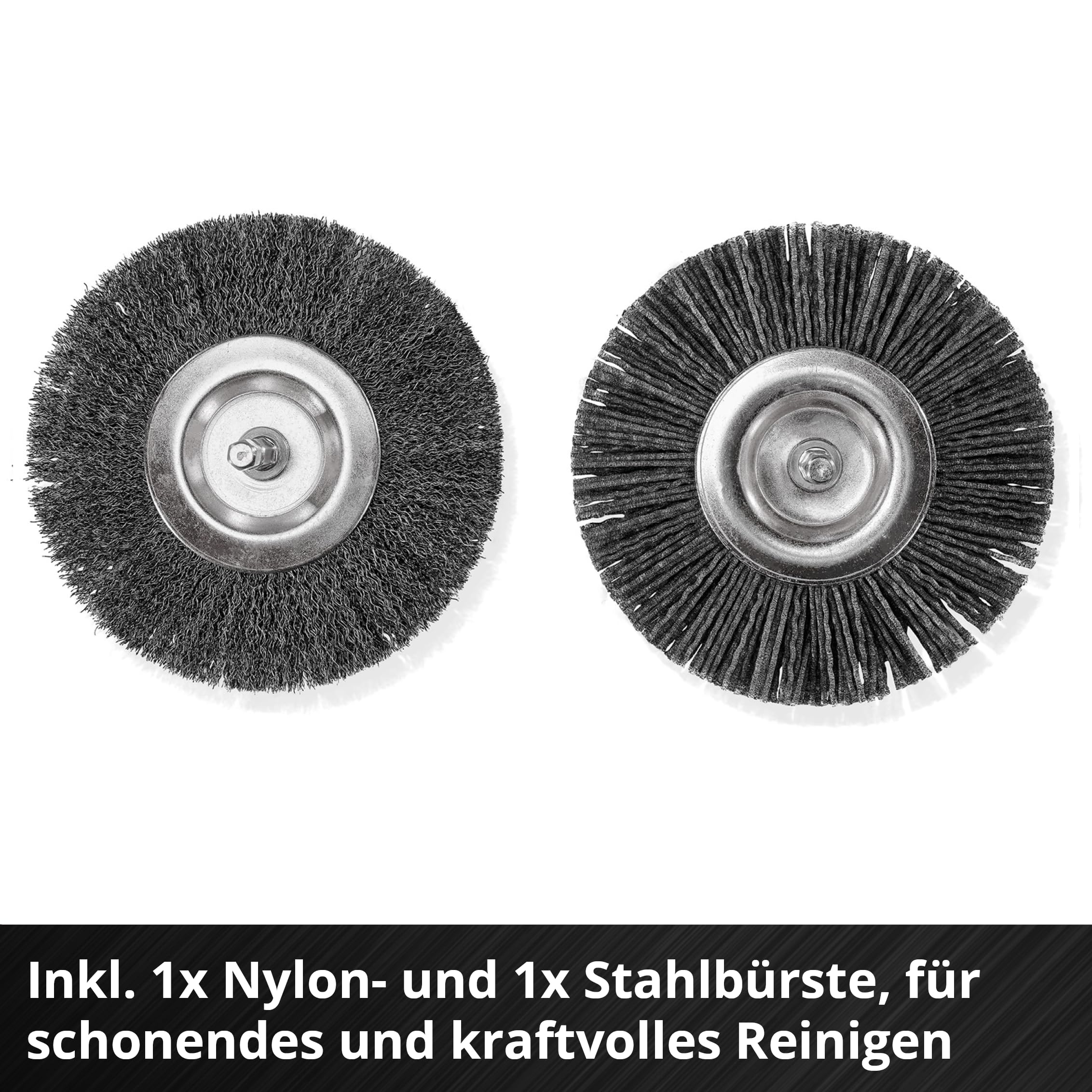 Einhell Akku-Fugenreiniger GE-CC 18/110 Li E-Solo Power X-Change (18 V, Führungsholm teleskopierbar, Zusatzhandgriff, Führungsrad verstellbar, inkl. 2x Bürsten, ohne Akku)