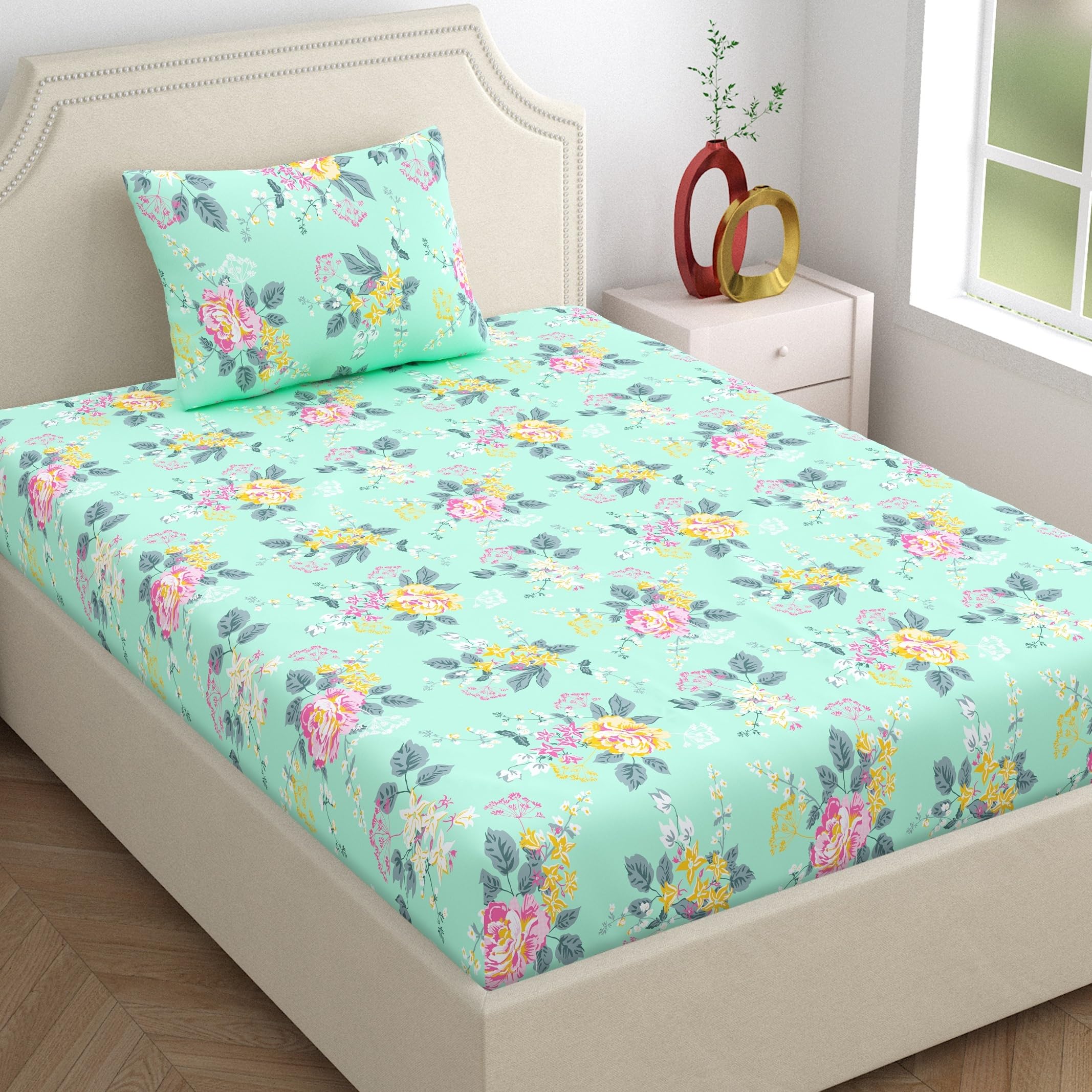 Home Ecstasy 100% Cotton Single Bedsheet Set -20