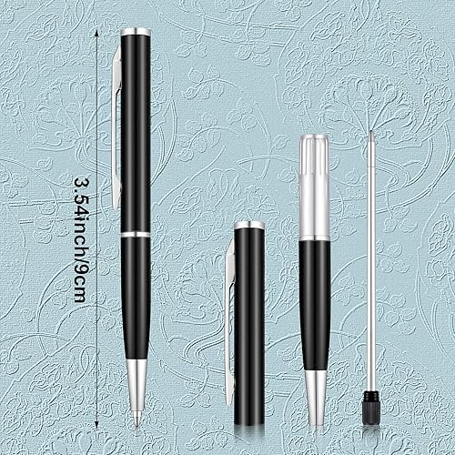 Miniatura 2 de BBTO 10 bolígrafos pequeños de metal a granel, pequeños bolsillos cortos de tinta de gel, herramienta de escritura para bolsillos, cuaderno, bloc de