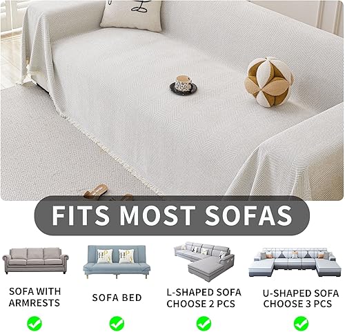 Miniatura 6 de HAOMAIJIA Funda de sofá antideslizante para sofá de 3 cojines, fundas de sofá seccionales lavables para perros y mascotas, protector de muebles para