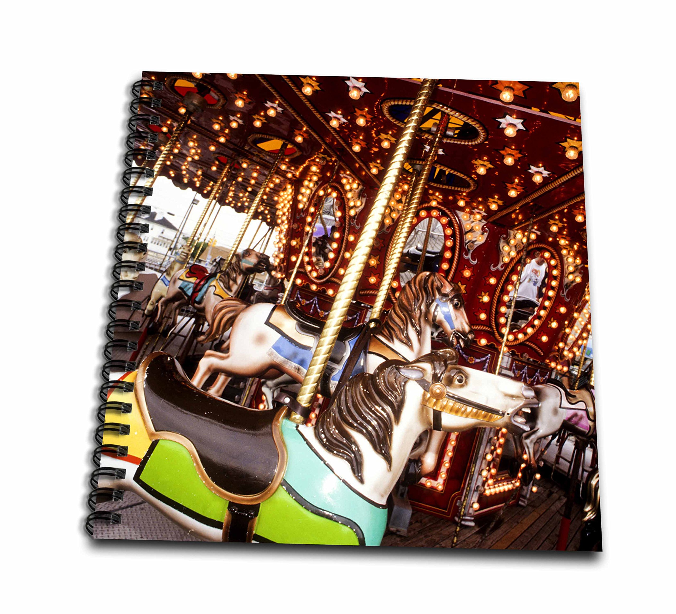3dRose db_92448_2 New Jersey, Pt Pleasant, Boardwalk, Carousel - US31 AJN0015 - Alison Jones - Memory Book, 12 by 12-inch