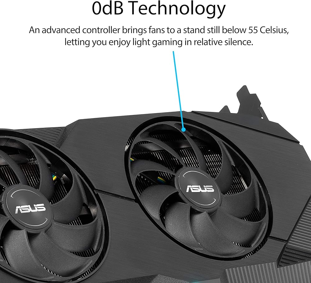 ASUS Dual NVIDIA GeForce RTX 2060 Super EVO V2 OC Edition Gaming Graphics Card (PCIe 3.0, 8GB GDDR6 Memory, HDMI, DisplayPort, DVI-D, Axial-Tech Fan, 0dB Technology, DirectCU II, Auto-Extreme) thumbnail 4