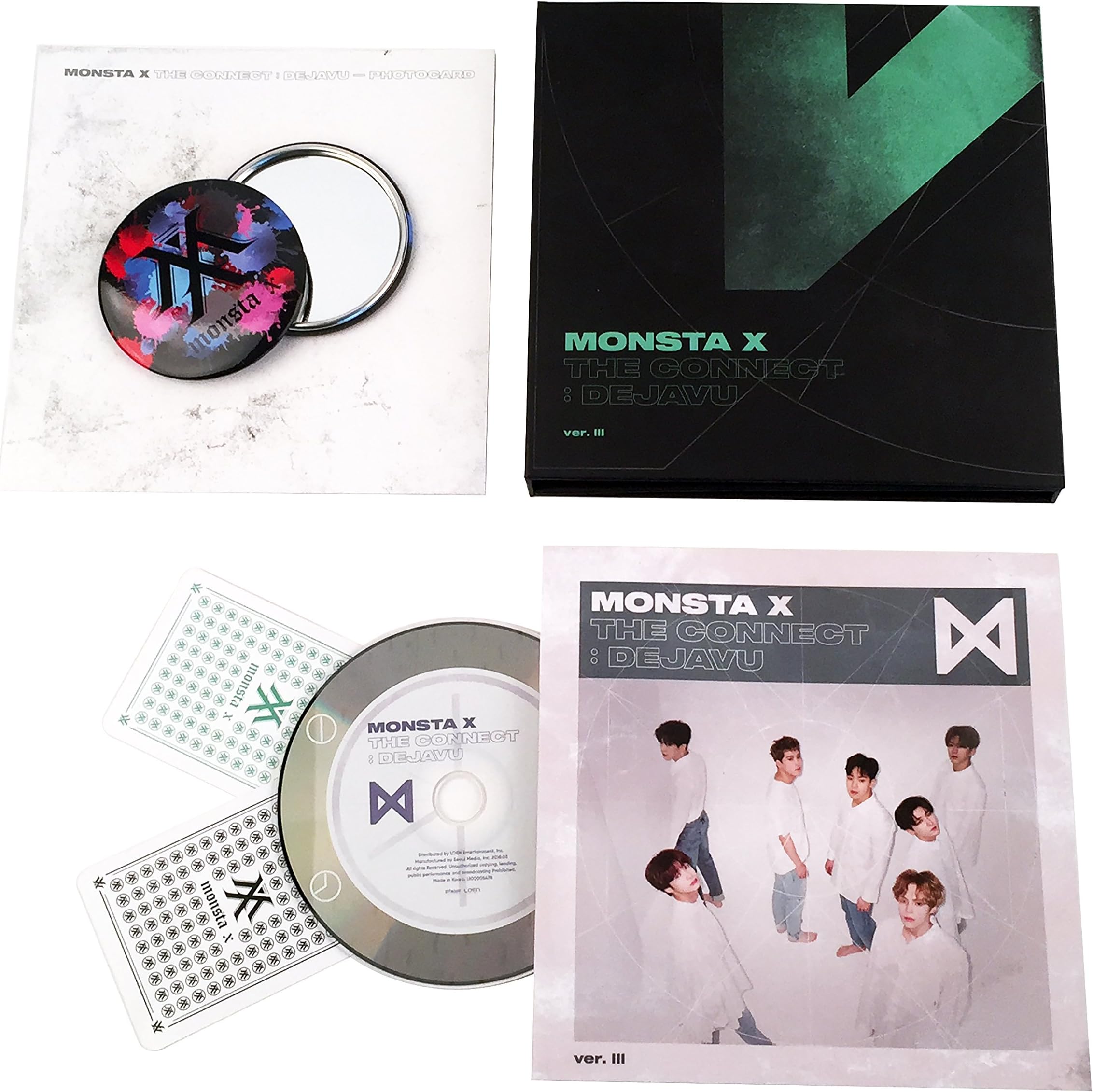 MONSTA X Album - THE CONNECT : DEJAVU [ Ver. III ] CD + Booklet + 2 Photocards + FREE GIFT / K-POP Sealed