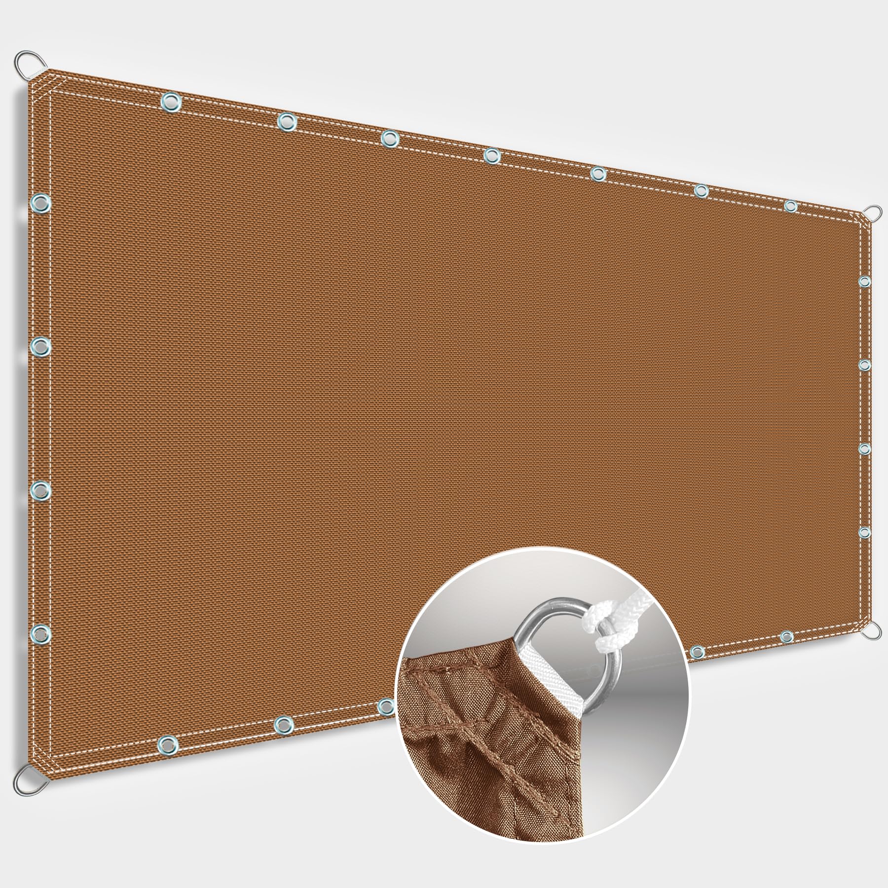 Voile d'ombrage rectangulaire Oxford contre la chaleur du balcon