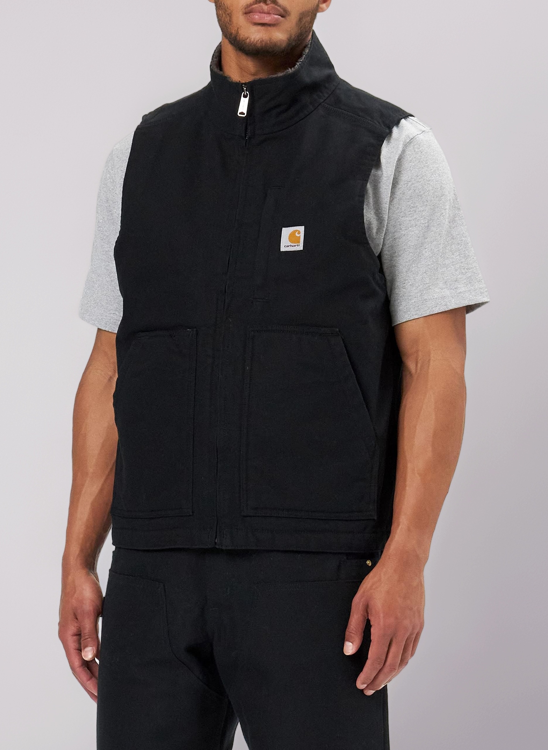 Carhartt Men's Sherpa Lined Mock-neck Vest Work Utility Outerwear (pack of 1)