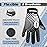 HANDLANDY Kids Football Gloves, Sticky Wide Receiver Gloves for Youth, White and Gold Stretch Fit Football Glove 8-12(Black and White, Medium)