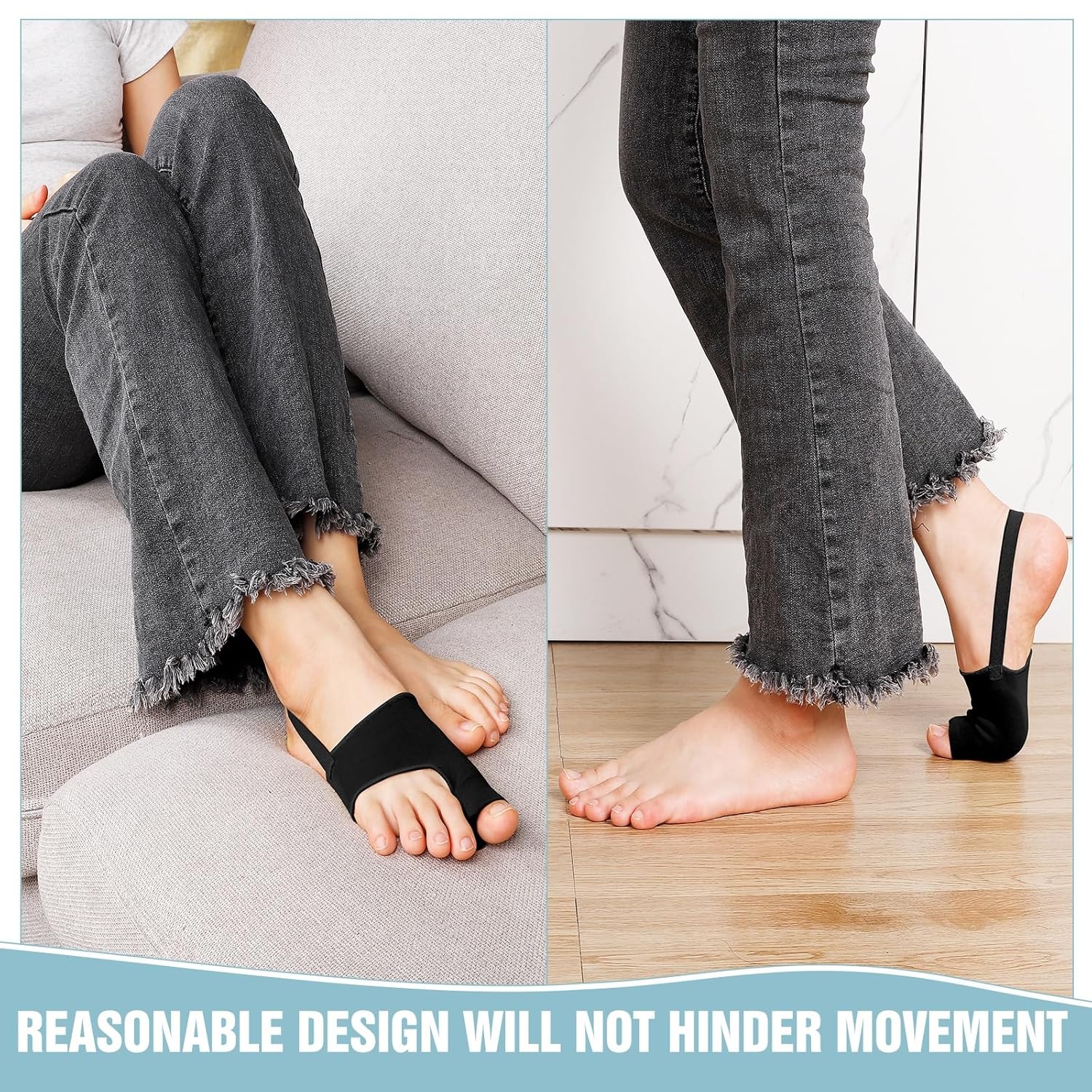 2PCS Bunion Correctors for Women & Men Big Toe, Big Toe Separator-Orthopedic Bunion Splint-Bunion Pads-Toe Spacers Pain Relief, Comfortable & Breathable for Day/Night - Image 6