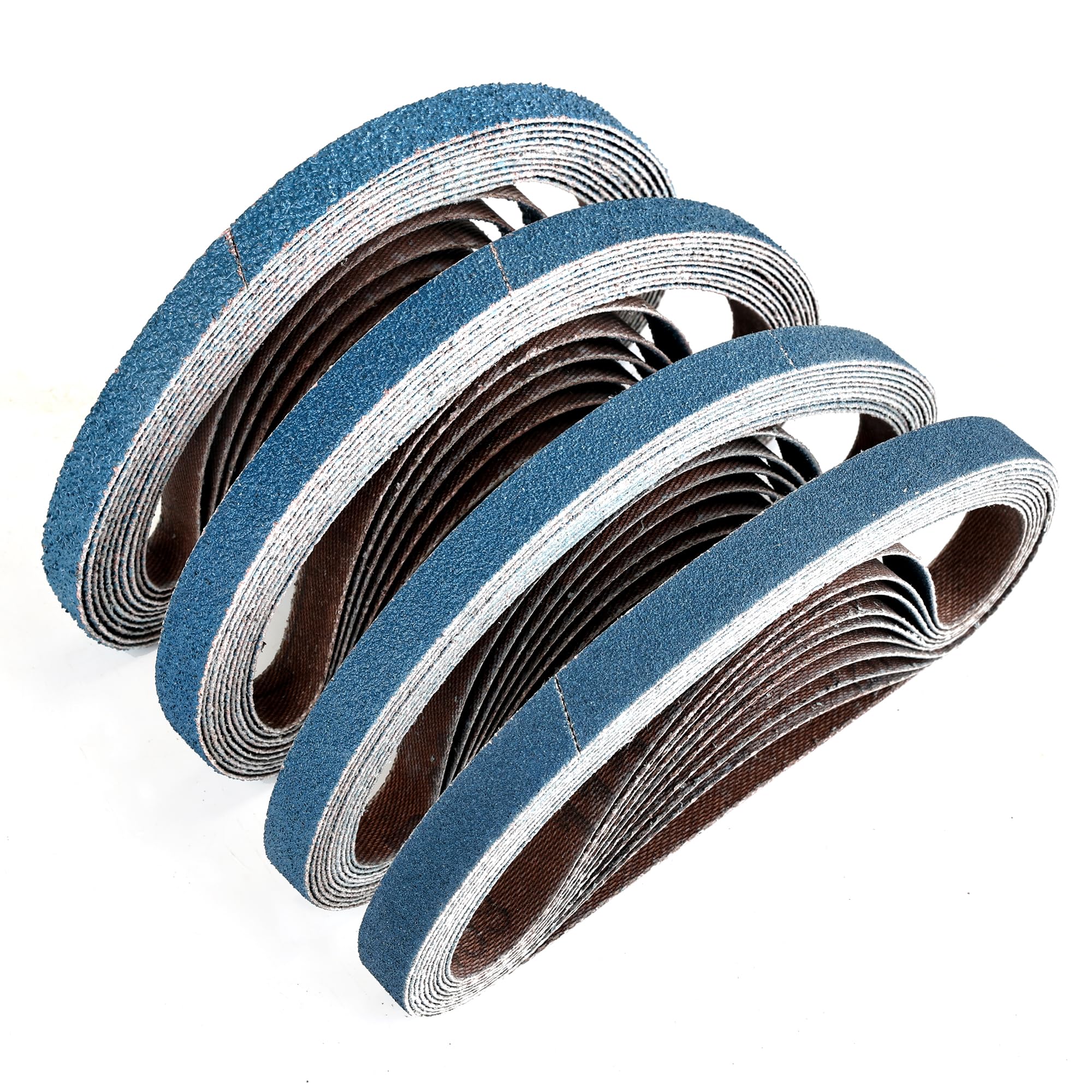 40Pcs 10 x 330 mm Zirconia Sanding Belts, 40/60/80/120 Grit Sander Belts