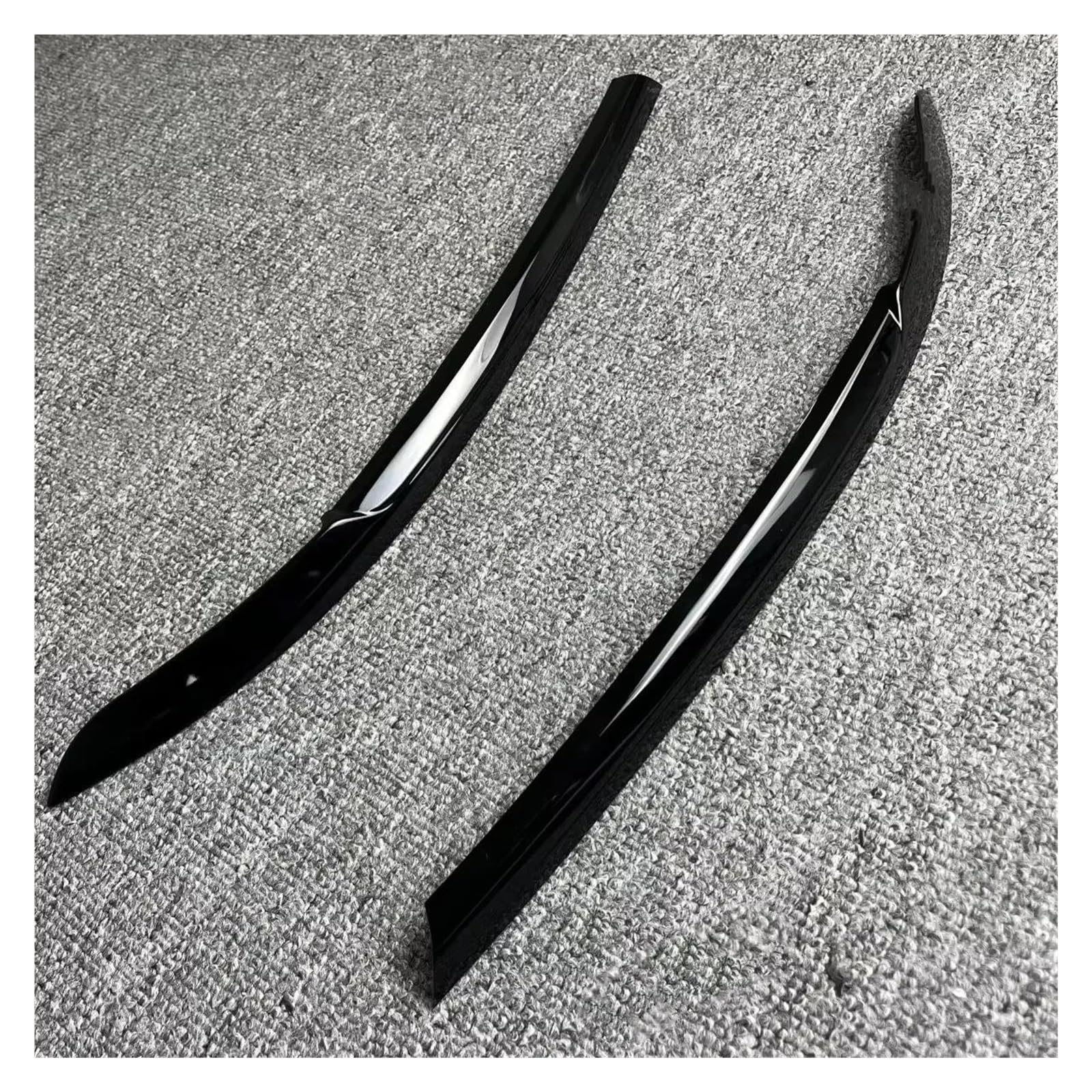 Spoiler Anteriore Per Vw Per Tiguan MK2 Versione Europea 2017-2021 Lampada Palpebre Copertura Styling Trim 2 Pezzi ABS Gloss Nero Faro Sopracciglia Paraurti Anteriore Lip Splitter