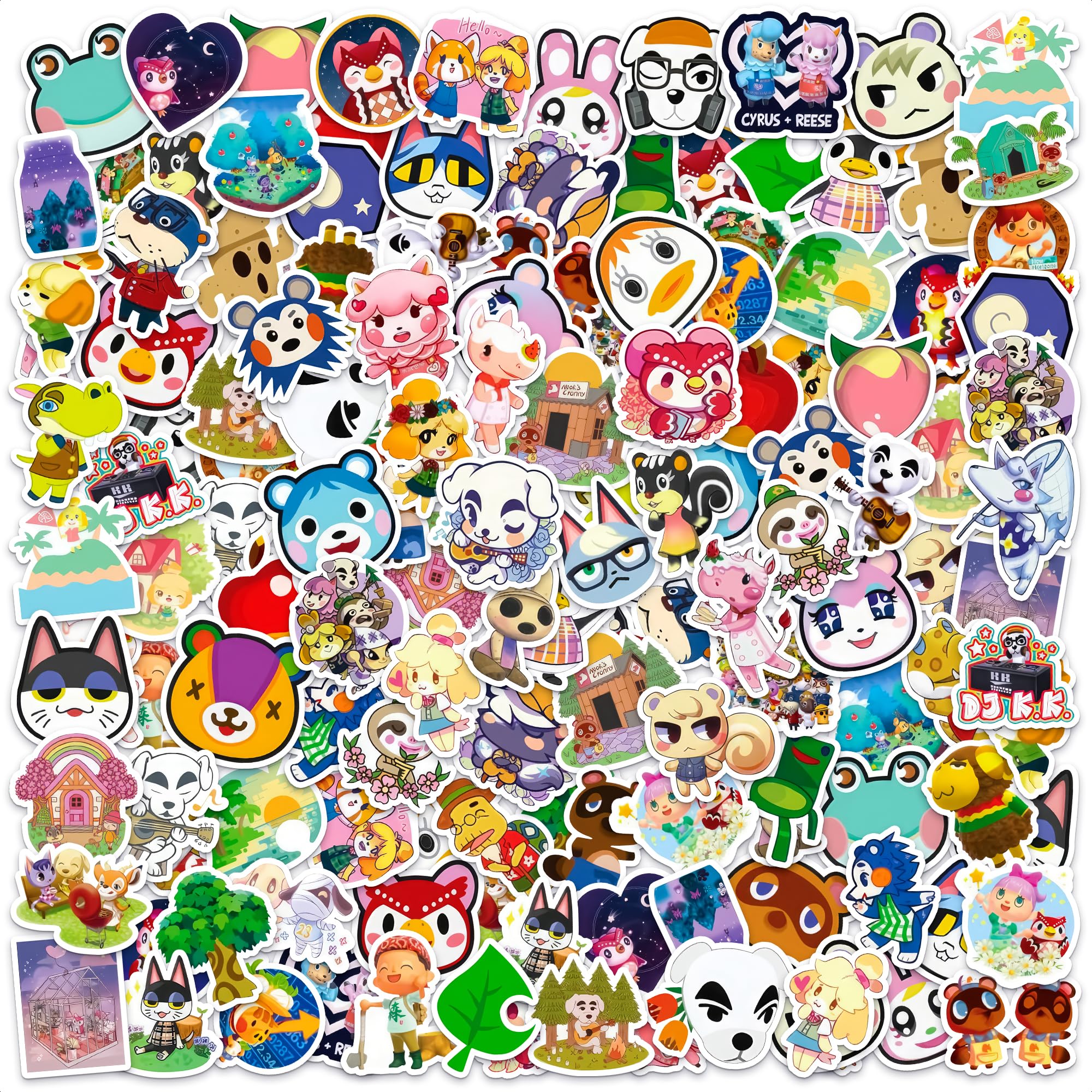 Pegatinas de Animal Crossing de 150 piezas de vinilo impermeable para personalizar portátiles