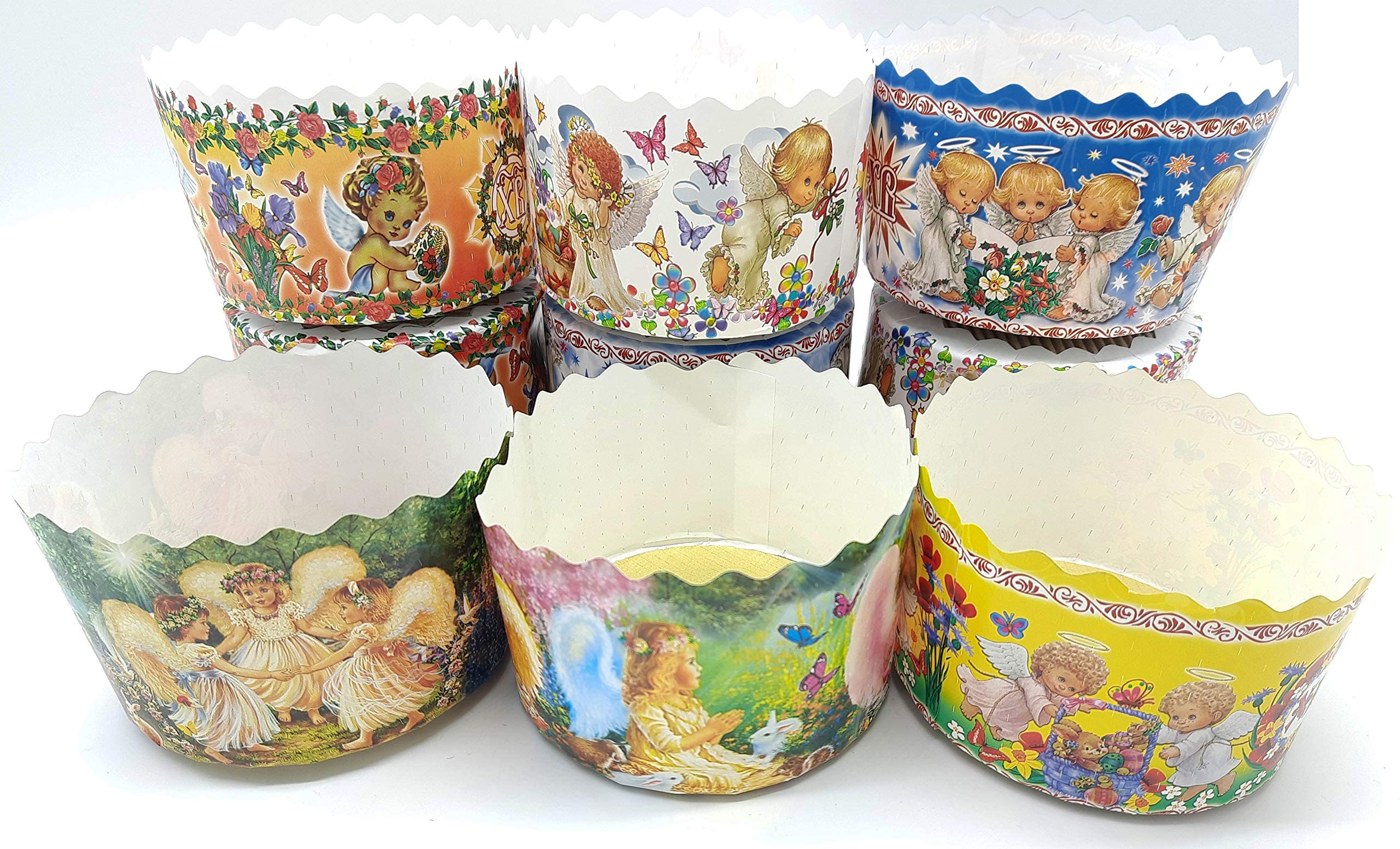 Buy 15 oz Easter Bread Baking Paper Molds 12 Pack Forms Round Non