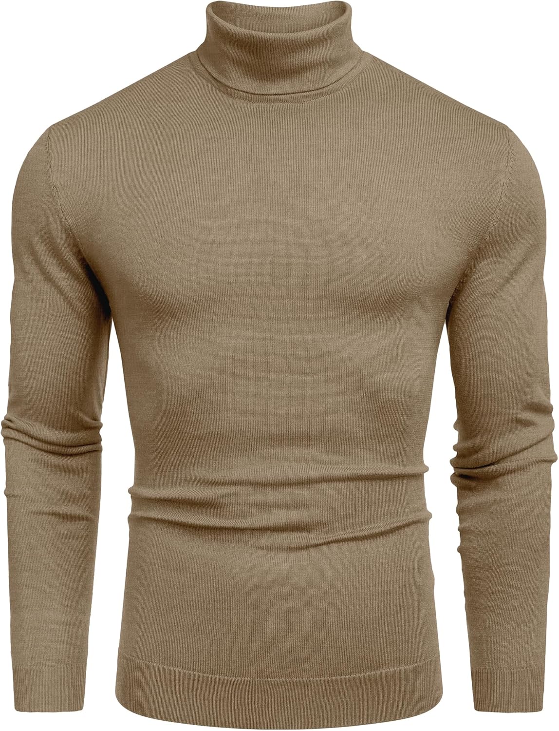 COOFANDY Men's Slim Fit Turtleneck Sweater Casual Basic Knitted Long Sleeve Pullover Sweater