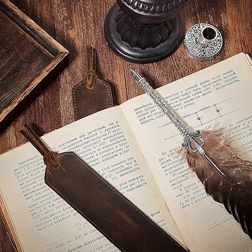 Miniatura 4 de Outus Marcapáginas de cuero, marcador clásico de costura, marcadores de página de cuero para hombres, mujeres, niños, Halloween, Navidad, ratones,