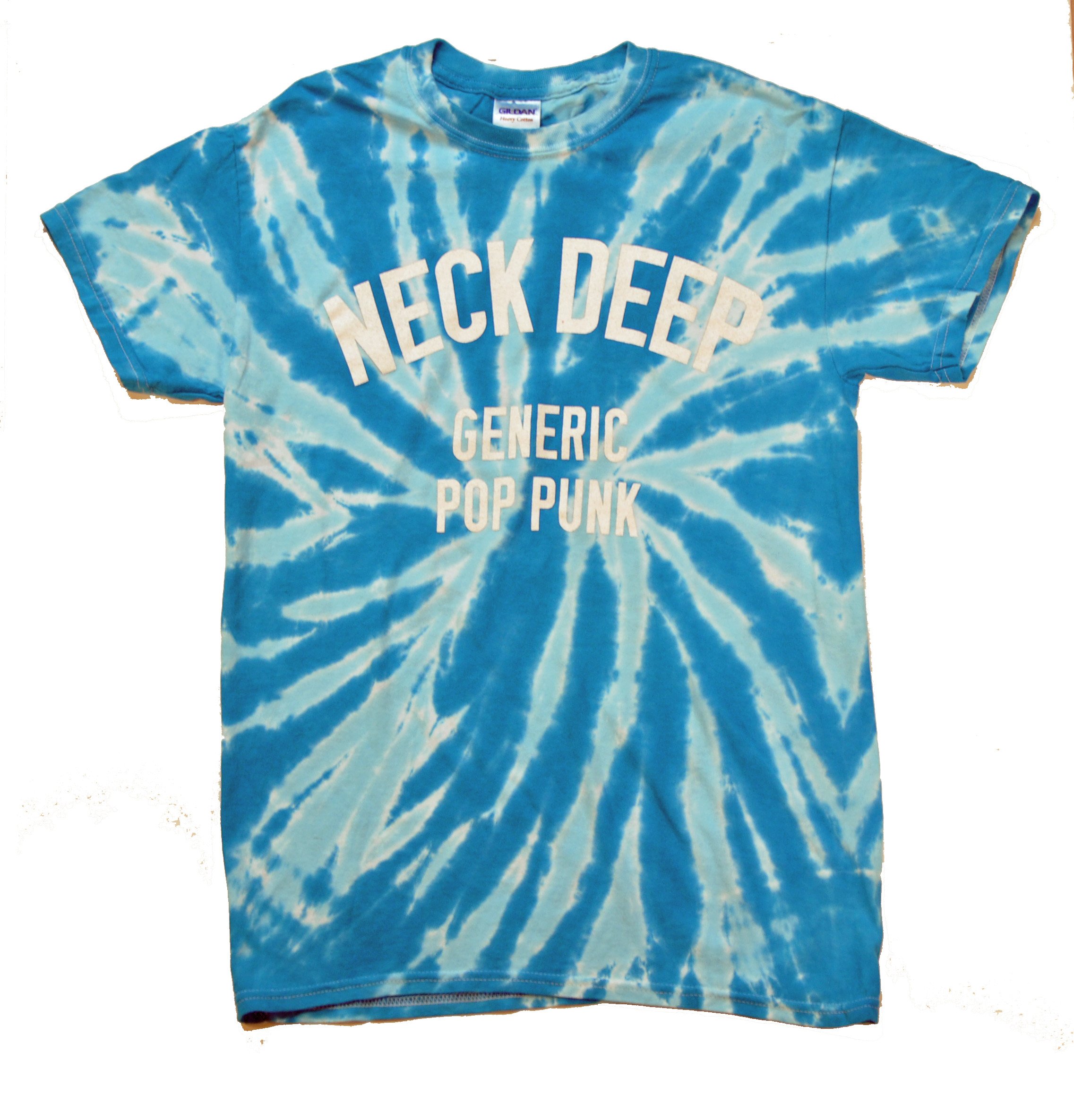 neck deep tie dye shirt