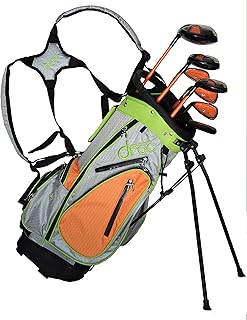 Droc - Noa Series Left Hand 7 Pcs Golf Clubs Set & Golf Bag Age 6-10