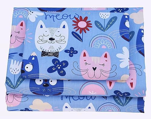 Miniatura 3 de J-pinno Juego de sábanas de 3 piezas con diseño de castillo de arcoíris rosa con diseño de unicornio rosa, 100% algodón, decoración de dormitorio,