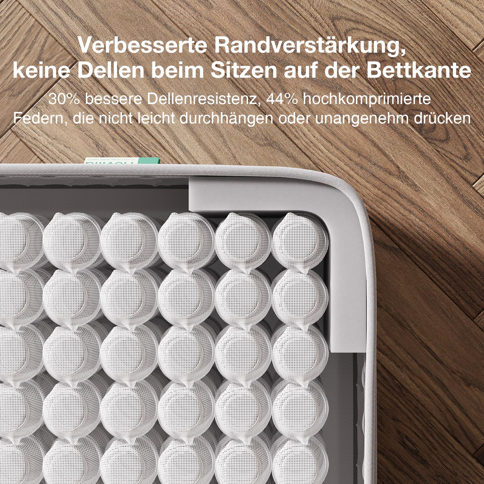 Novilla Matratze 180x200 cm, Härtegrad H3 und H4, 30 cm Höhe 7-Zonen-Stützung Hybrid, Memoryschaum und Federkernmatratze mit Taschenfedern, Kühlende & atmungsaktive Bezug, Öko-Tex Zertifiziert