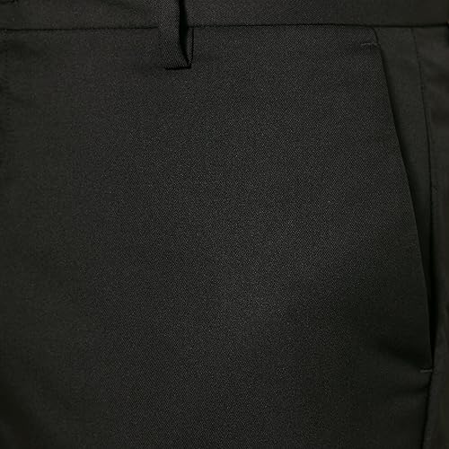 Miniatura 7 de Tienda Essentials - Pantalón de vestir de corte ajustado y diseño frontal plano para hombre