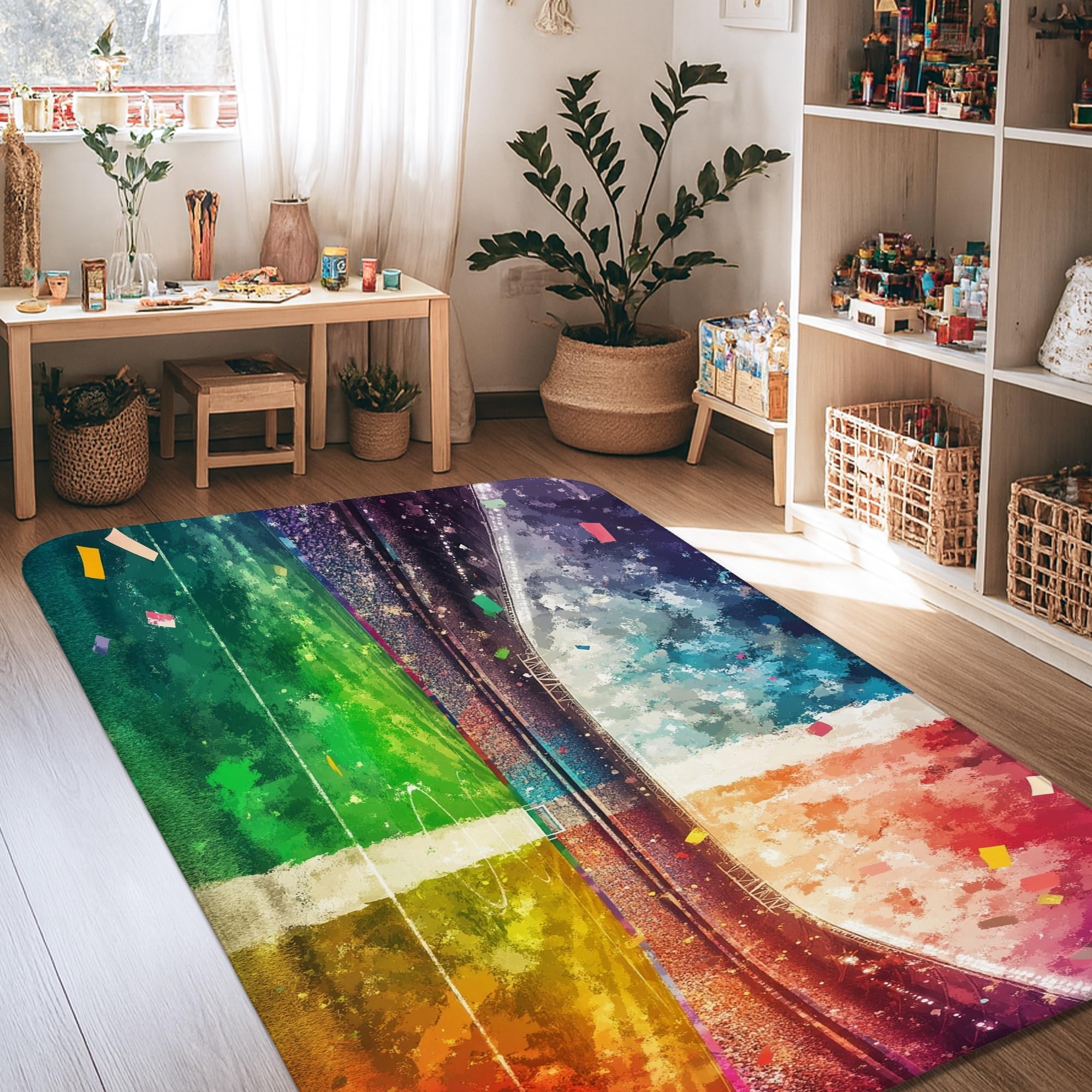 Tapis de sol antidérapant pour sécuriser le salon et habiller le dessous de lit 1,2m