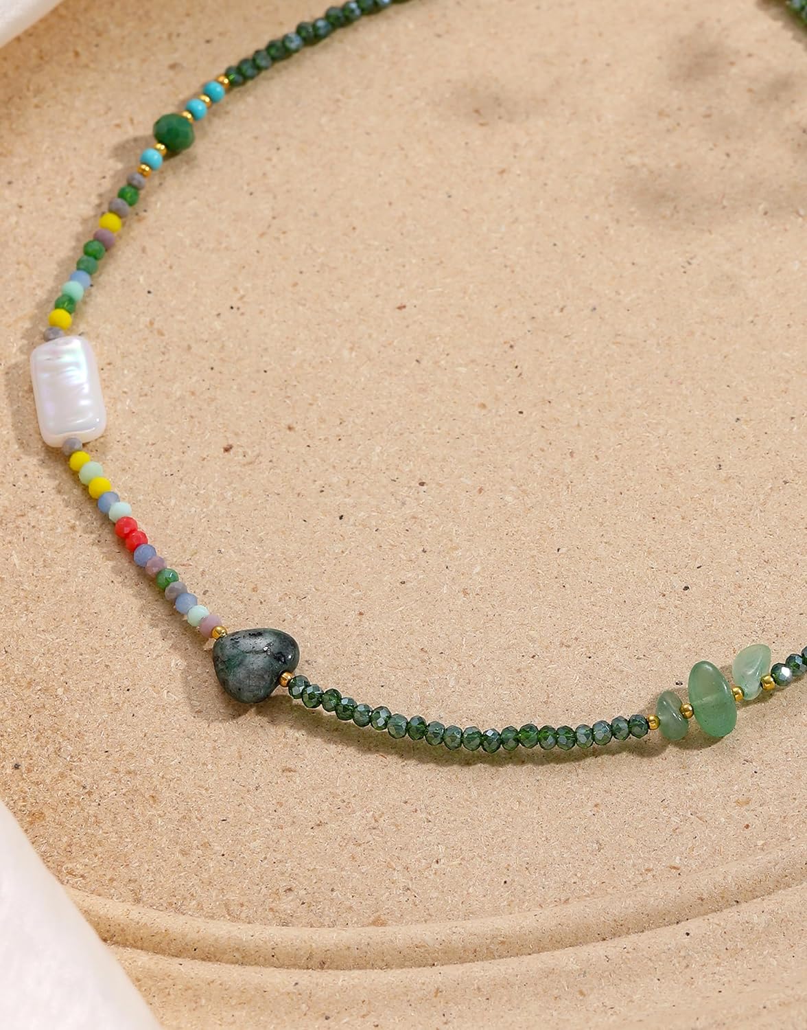 Beaded Necklaces for Women Crystal Beaded Necklace Natural Stone Summer Beach Boho Necklaces for Women Bead Choker Handmade Jewelry - Image 2