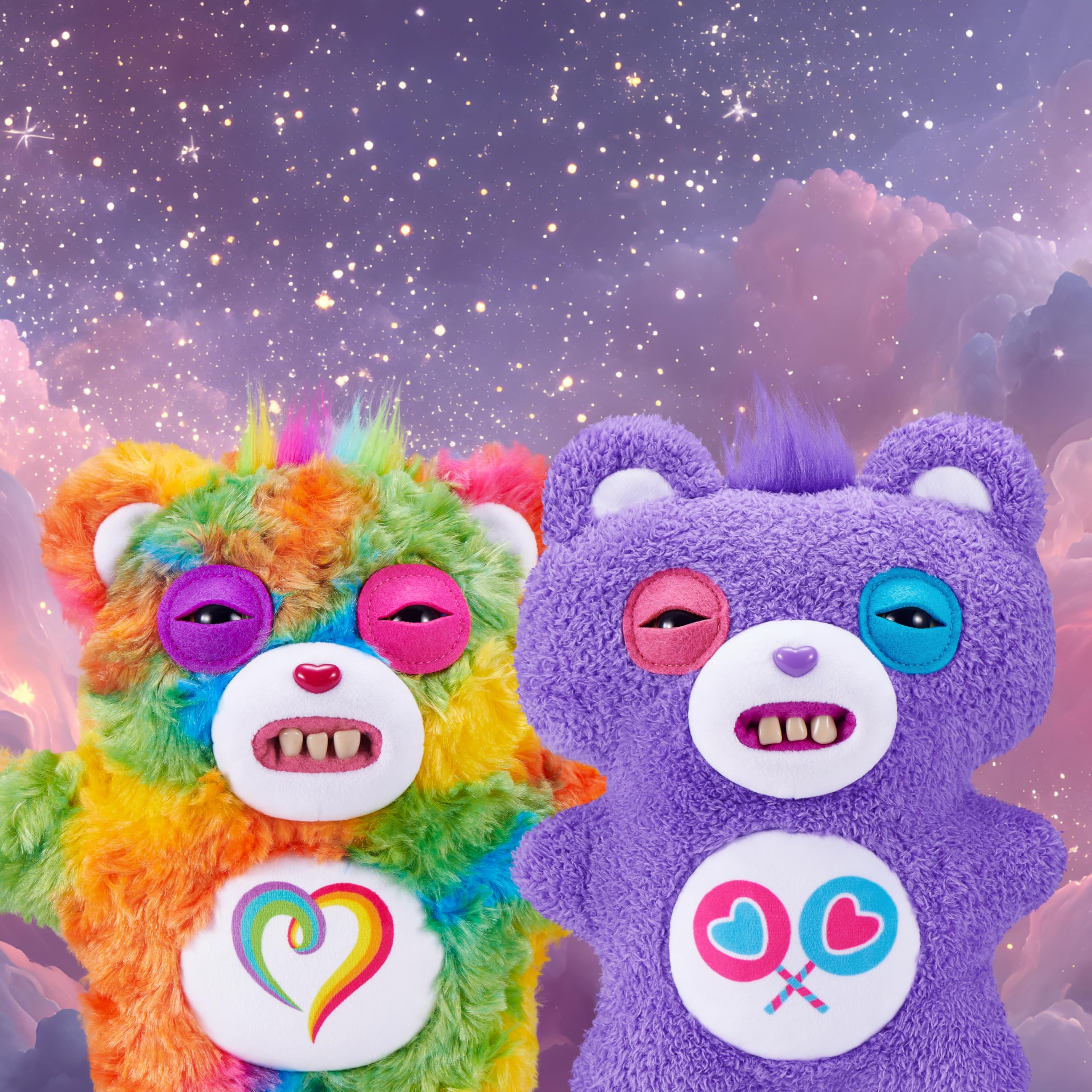 Fuggler Care Bears 9-Inch Plush Toy (Togetherness Bear) by ZURU, Funny Ugly Monster Stuffed Animal with Human-Like Teeth - Image 4